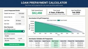 Prepayment Calculator — Loan Prepayment Savings Calculator